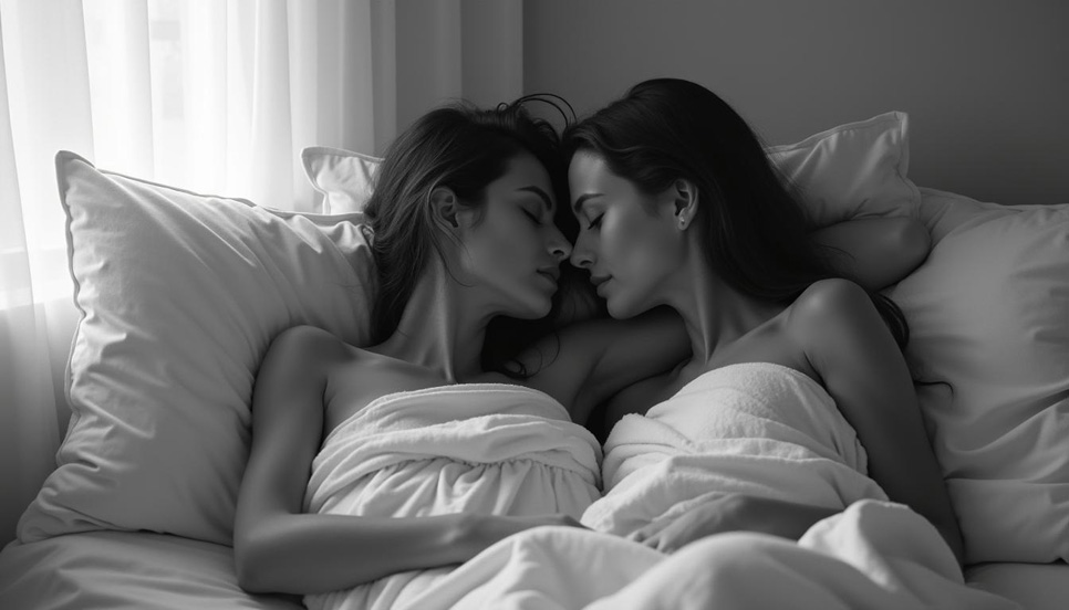 Coppia che condivide un momento intimo e complice insieme