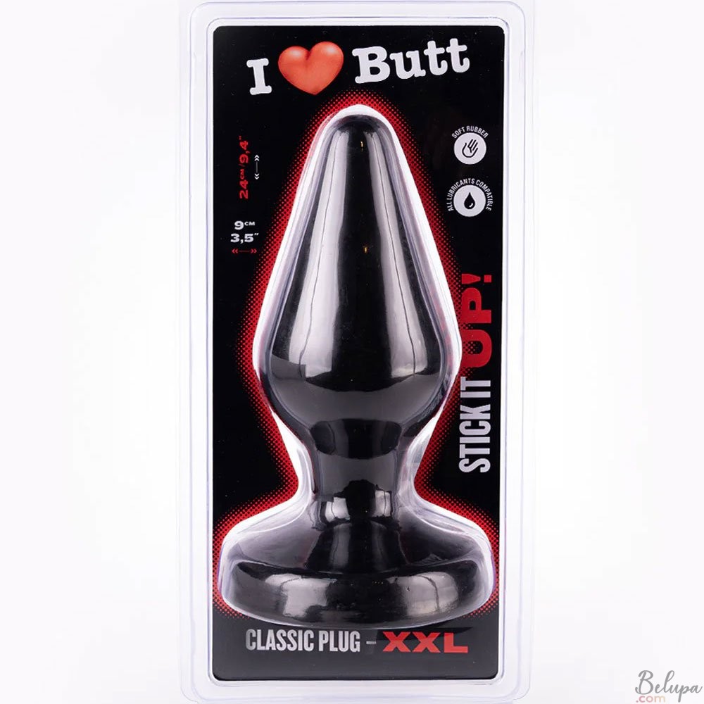 Giant Anal Plug CLASSIC PLUG XXL 24 x 8.9 cm Black