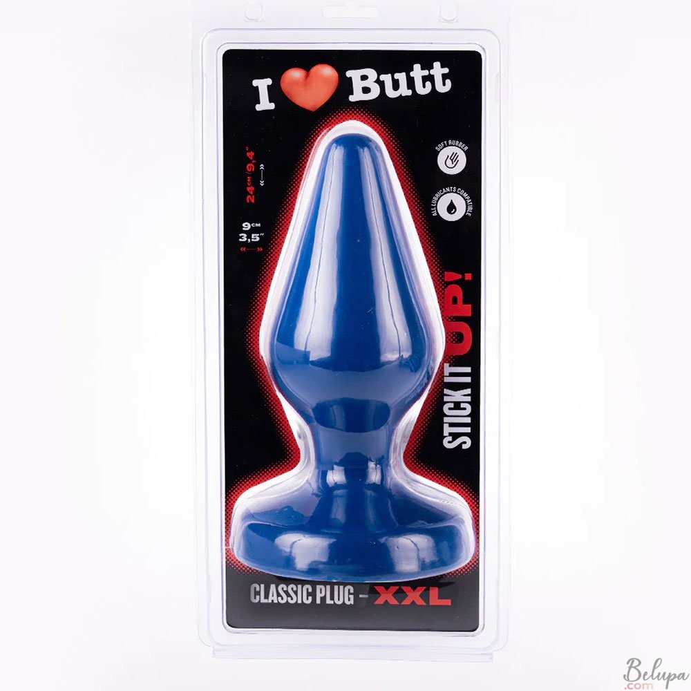 Giant Anal Plug CLASSIC PLUG XXL 24 x 8.9 cm Blue