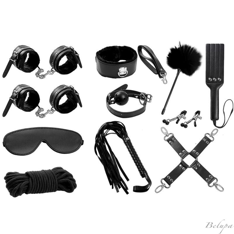 Kit de bondage Intoyou BDSM, ensemble de 11 pièces noires